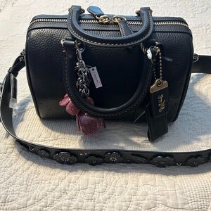 NWOT COACH 1941 Ruby 25 w/ Novelty Strap Tea Rose Black